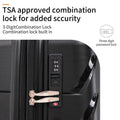 Pp Luggage Sets 3 Piece 20 24 28 , Expandable Carry On Luggage With Tsa Lock Airline Approved, Pp Materials Hard Shell And Lightweight Suitcase With Spinner Wheels Black Black Polypropylene