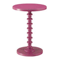 Purple Accent Table With Pedestal Base Purple Primary Living Space Round Solid Wood Mdf Pedestal