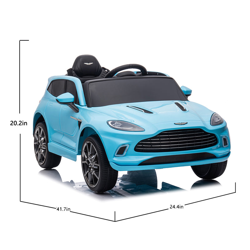 12V Dual Drive Remote Control Electric Kid Ride On Car,Battery Powered Kids Ride On Car Blue, 4 Wheels Children Toys Vehicle,Led Headlights,Remote Control,Music,Usb. Blue Polyethylene