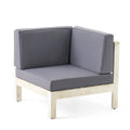 Brava X Back R Arm Chair. Light Grey Dark Grey Acacia Wood