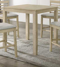 Beautiful Cream Color Counter Height 1Pc Dining Pub Height Square Table Dining Room Wooden Furniture Cream Seats 4 Espresso Dining Room Traditional Rectangular Square Wood