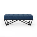 Navy Blue Ottoman Navy Blue Fabric