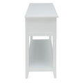 White Console Table With 2 Drawer White White Primary Living Space Traditional Drawers Rectangular Wood