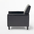 Black Fax Leather Push Back Chair For Elegant Home D Cor Black Pu Leather