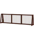 Pawhut Freestanding Pet Gate, Wooden Dog Gate With 28