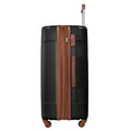 Hardshell Luggage Sets 3 Pcs Spinner Suitcase With Tsa Lock Lightweight 20''24''28'' Black Brown Abs