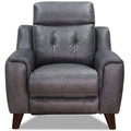 Torino Power Headrest, Lumbar, Zero Gravity Waxy Pull Up Leather Recliner Gray Memory Foam Genuine Leather