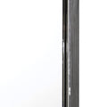 Contemporary Square Shape Bedroom Mirror With Wood Grain Texture, Gray Gray Mdf Glass