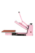 15X15 Manual Heat Press Machine With Slide Out Base Pink Aluminium