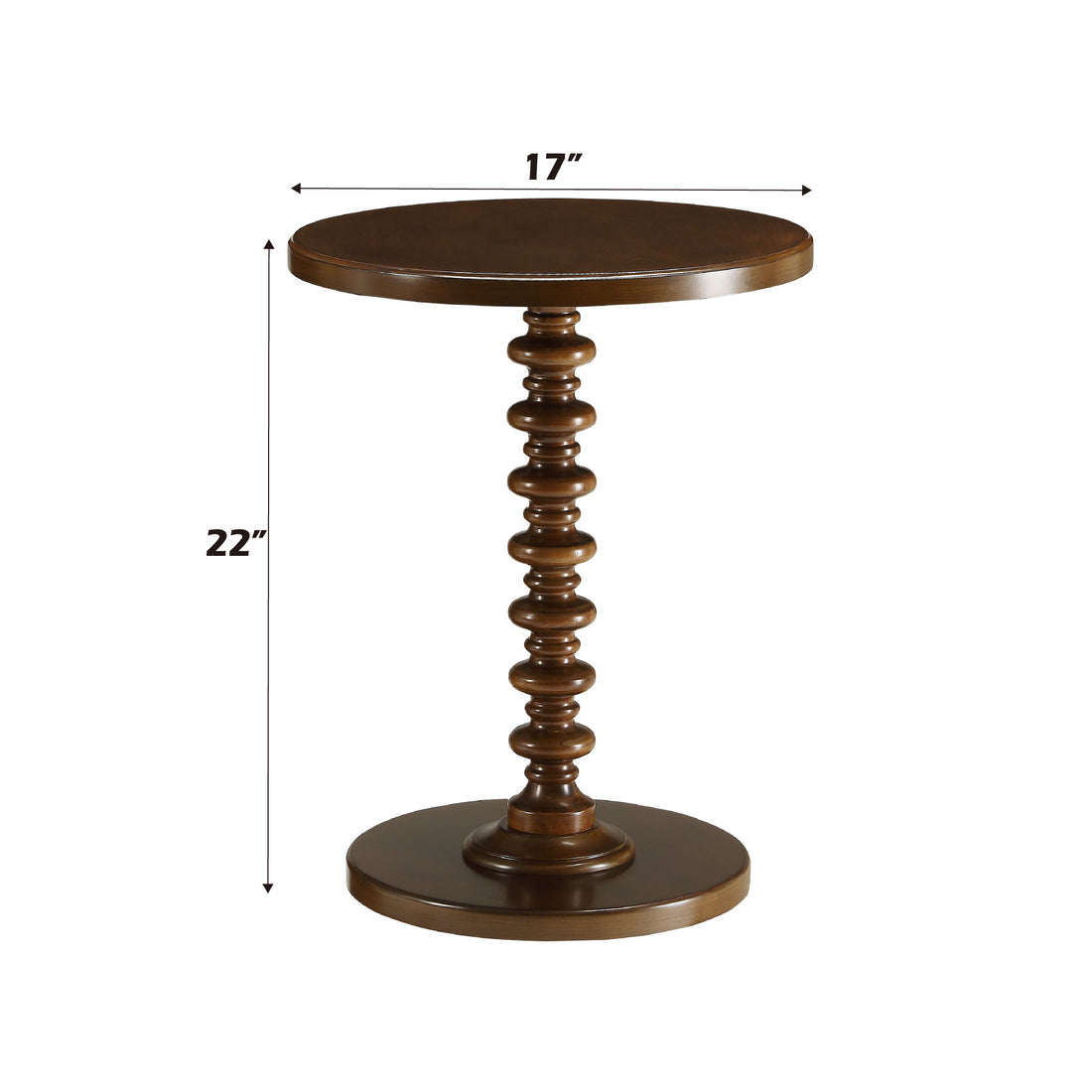 Acton Walnut Finish Accent Table Walnut Synthetic Wood