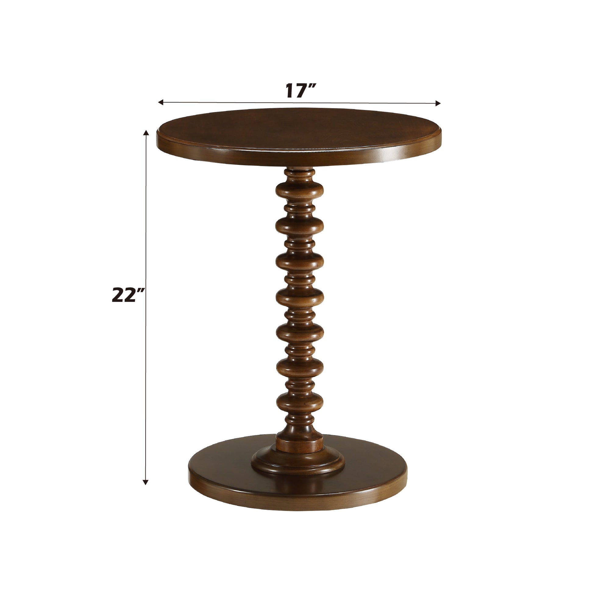 Acton Walnut Finish Accent Table Walnut Synthetic Wood