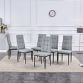 Dining Table Set For 6, 7 Piece Kitchen Table Chairs Set, 1.8