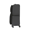 Softside Luggage Expandable 3 Piece Set Suitcase Upright Spinner Softshell Lightweight Luggage Travel Set 20Inch 24Inch 28Inch Black Fabric Plastic