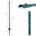 Fence Posts 5Feet 5Pack, Heavy Duty Metal Fence Post With U Channel, Steel Fence U Post For Holding Garden Wire Fence, Corner Anchor Posts Etc. Green Steel