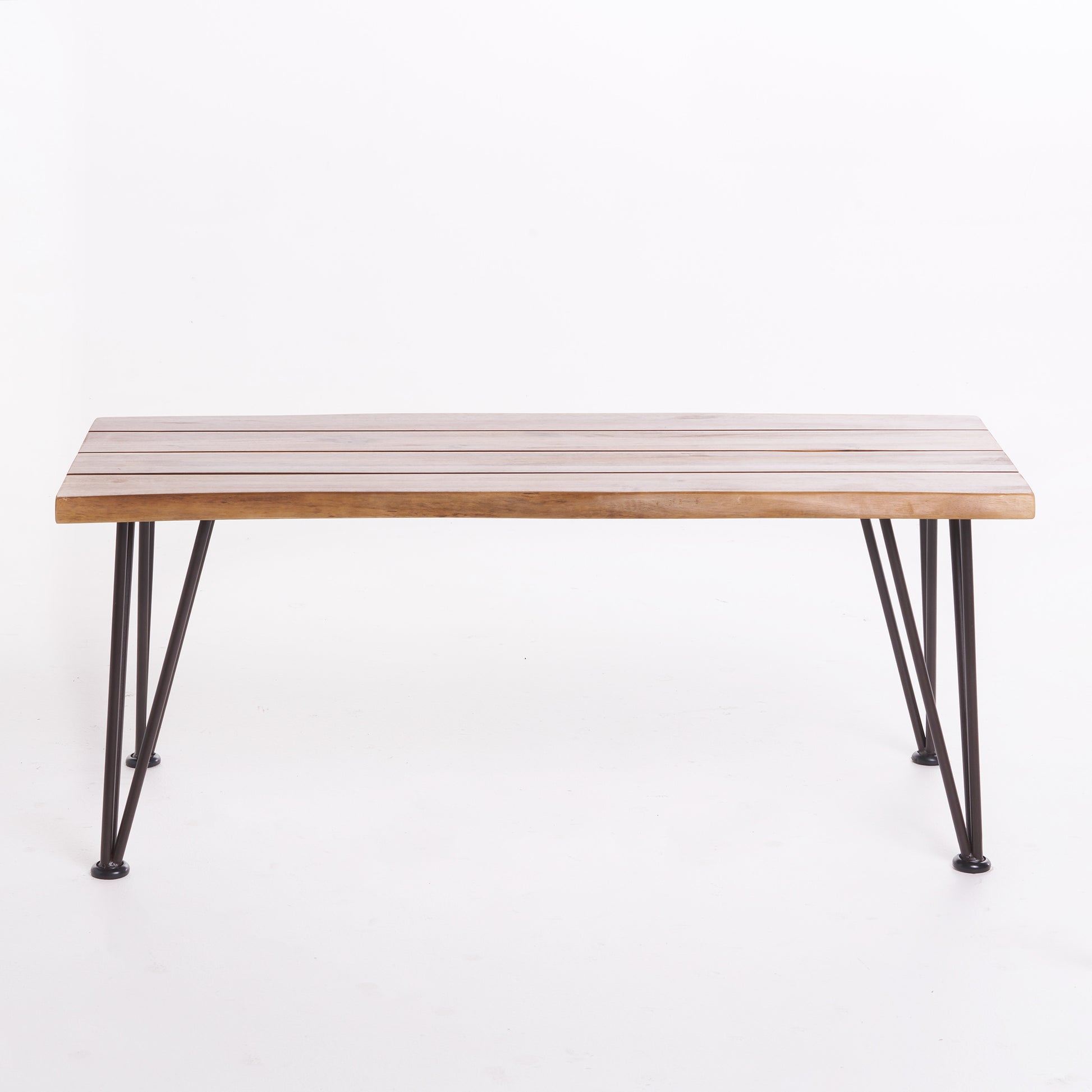 Zion Industrial Wood And Metal Coffee Table Teak Metal & Wood