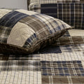3 Piece Reversible Printed Quilt Set Black Brown King Cal King Black Brown Microfiber