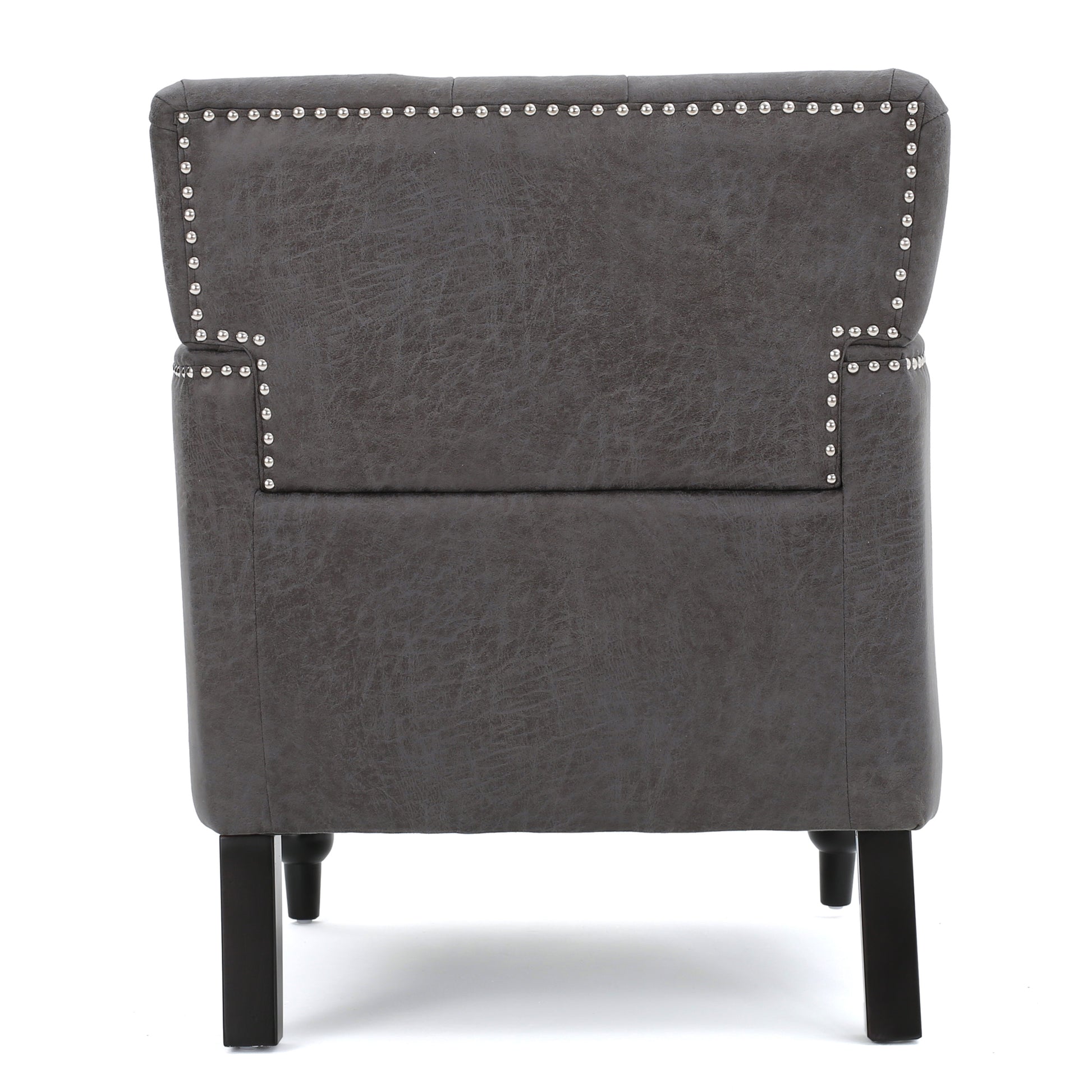 Harrison Tufted Club Chair Slate Microfiber 1 Seat