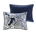 6 Piece Printed Duvet Cover Set Queen Multicolor Polyester