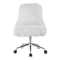 White And Chrome Swivel Office Chair Solid White Silver Office Rectangular Luxury Office Chairs Solid Back Swivel Fabric Metal