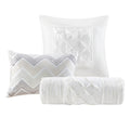 7 Piece Tufted Comforter Set White Full Full White Polyester