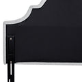 Catherine Upholstered Queen Headboard, Light Grey Polyester Gray Foam Polyester