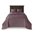 Reversible Quilt Set Purple King Cal King Purple Cotton