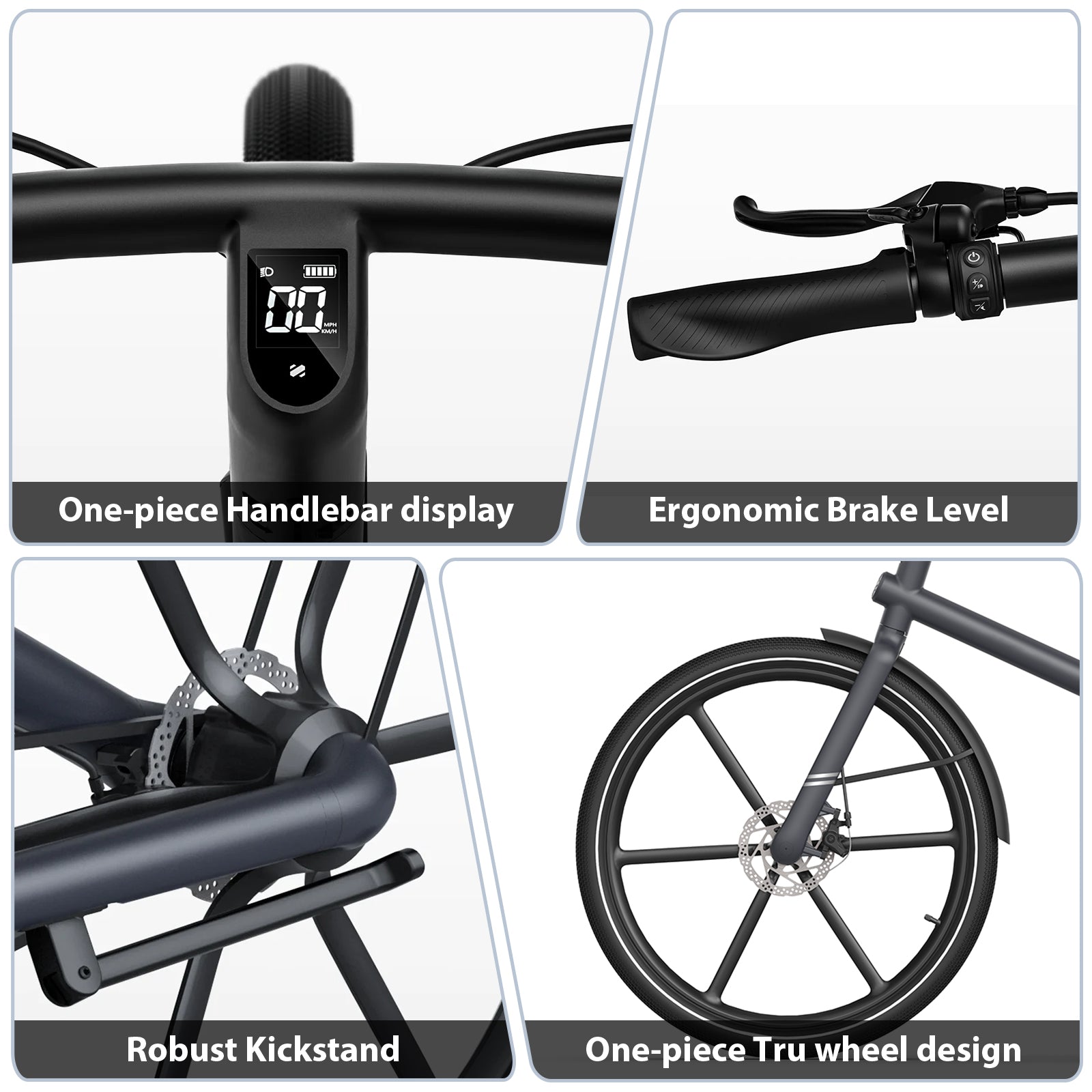 Electric Bicycle 350W Black Aluminium Alloy