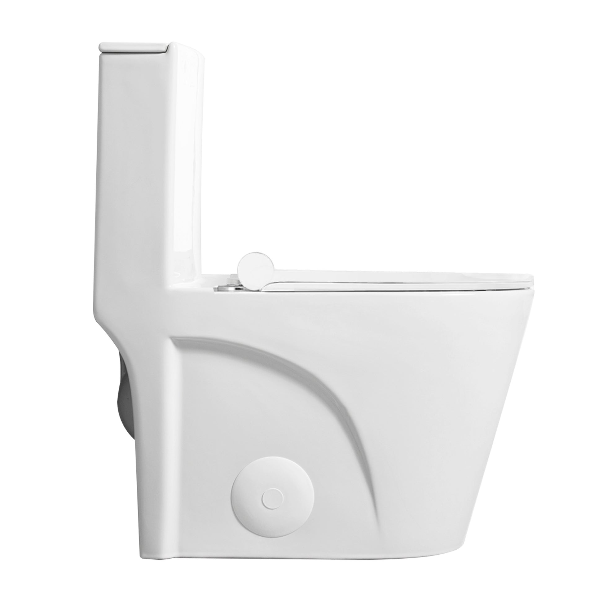 1.1 1.6 Gallons Gpf Dual Flush Floor Mounted One Piece Toilet With Soft Close Seat In Glossy White Glossy White Bathroom Modern Ceramic