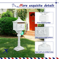 Mailbox Cast Aluminum White Mail Box Postal Box Security Heavy Duty White Aluminium