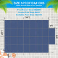 Pool Safety Cover, Fits 18X36Ft Rectangular Inground Winter Swimming Pools, With 4X8Ft Center End Step, Triple Stitched, High Strength Mesh Pp, Great Rain Permeability, Installation Hardware,Blue Mesh Blue Polypropylene