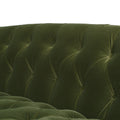 La Rosa Victorian Chesterfield Tufted Sofa, Olive Green Performance Velvet Olive Green Foam Velvet 3 Seat