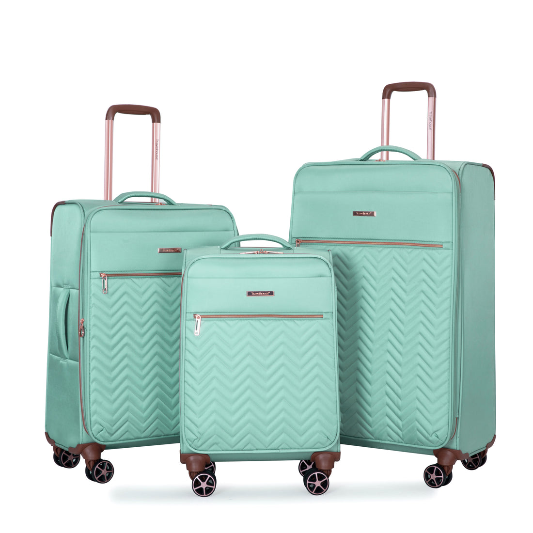 4 Piece Set 16 20 24 28 ,Softshell Suitcase Spinner Wheels Terylene Luggage Sets Carry On Suitcase Luggage Lightweight Durable Suitcase Green Green Polyester