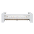 Twin Size Daybed With Shelves And Drawers, White Twin White Pine