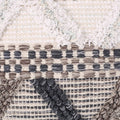 Woven Wool Pouf Multi Fabric