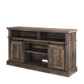 Media Console Table With Storage Cabinet, Mid Century Style Entertainment Tv Table, Multipurpose Sliding Door Tv Cabinet Large Storage Space, 58.11