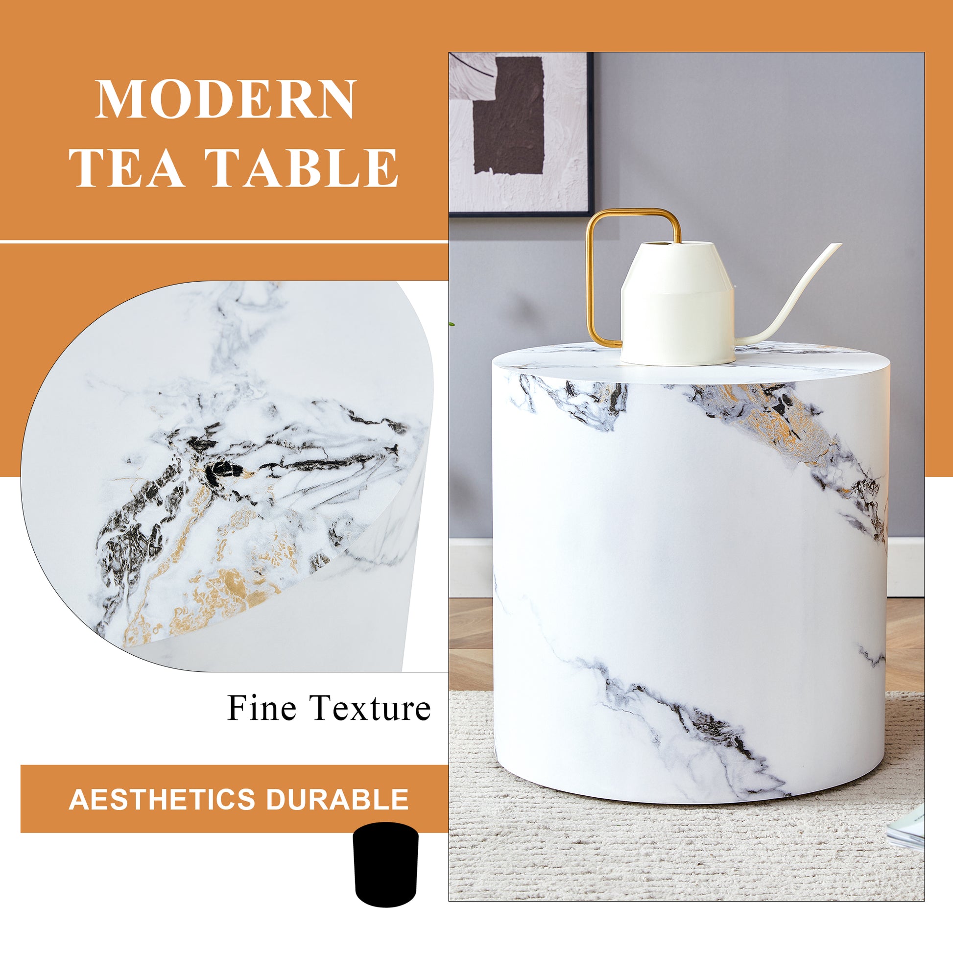 The Cylindrical Table With Its Patterned Design Can Be Easily Integrated Into A Variety Of Interior Styles, From Coffee Tables To Small Dining Tables, Workbenches Or Makeshift Writing Desks. White Mdf