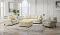 Foria Yellow Floral Storage Ottoman Bright Yellow,White Polyester Yellow Floral Rectangle Foam Engineered Wood