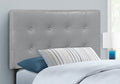 Bed, Headboard Only, Twin Size, Bedroom, Upholstered, Grey Leather Look, Transitional Grey Foam Faux Leather