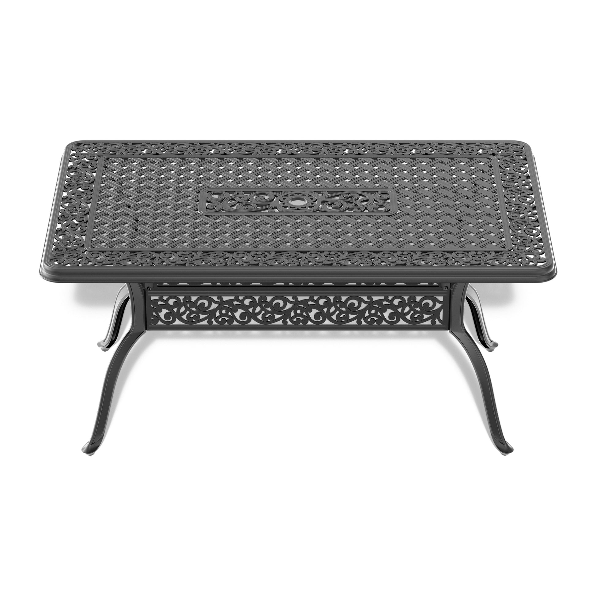 Cushions In Random Colors 5 Piece Set Of Cast Aluminum Patio Furniture With Cushions Yes Dining Set Black Khaki Seats 4 Rust Resistant Frame Water Resistant Cushion Garden & Outdoor Complete Patio Sets Aluminium
