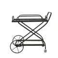 Bar Cart Black Glass Metal