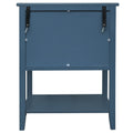 2 Drawer Side Table,American Style, End Table,Suitable For Bedroom, Living Room, Study Blue Mdf
