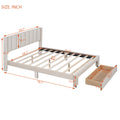 Full Size Storage Bed Velvet Upholstered Platform Bed With A Big Drawer Beige Old Sku:Wf296850Aaa Full Beige Velvet