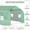 Outsunny 11.5' X 10' X 7' Walk In Greenhouse, Tunnel Green House With Zippered Mesh Door And 6 Mesh Windows, Gardening Plant Hot House With Galvanized Steel Frame, Green Green Steel