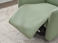 Swivel Glider Recliner Chair, 270 Power Recliner Rocking Chair Nursury Chair For Living Room Bedroom Apartment Green Faux Leather