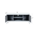 Mirrored Tv Stand For 65 Inch Tv,Sliver Tv Console Table With Open Storage & 2 Storage Cabinets ,M Shape Sparkling Mirror Doors For Living Room 59''W X 25.2''H X 15.7D 1 2 Shelves Mirrored Silver