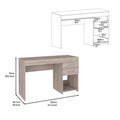 Computer Desk, Two Drawers, One Lower Shelf, Light Gray Gray Particle Board Particle Board