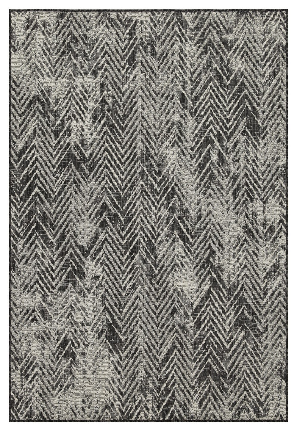 Sunshine Gc Har2011 Anthracite 2 Ft. 7 In. X 7 Ft. 3 In. Indoor Outdoor Area Rug Anthracite Polyester Polypropylene