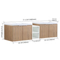 72 Inch Soft Close Doors Bathroom Vanity With Sink, A Small Storage Shelves, 30