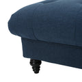 Madrid Kd Tufted Ottoman Navy Blue Fabric