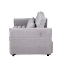 Soft Boucle Convertible Two Bedroom Sofa With Adjustable Back, 2 Seater Sofa, Pull Out Bed, 2 Waist Pillows For Small Living Rooms And Apartments Light Gray Boucle 2 Seat